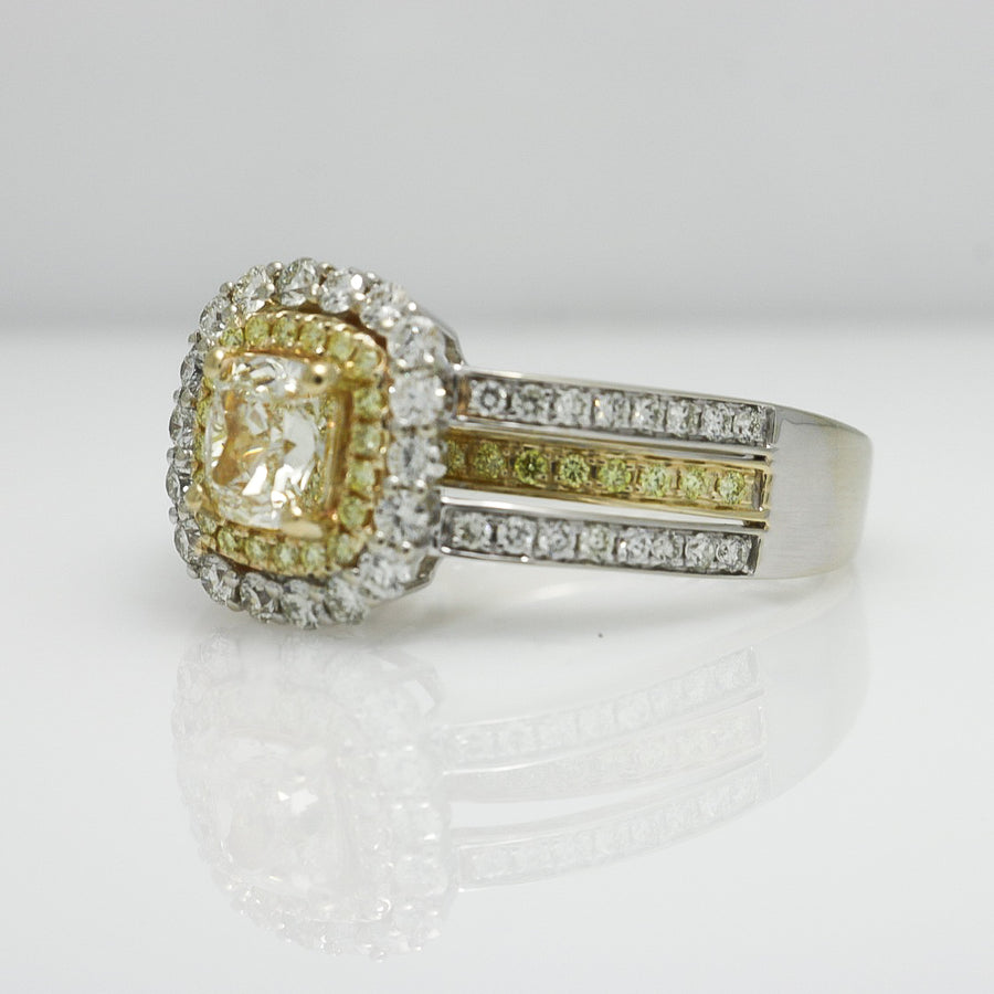 FANCY YELLOW DIAMOND RING