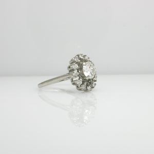 WHITE GOLD LADY'S RING WITH 0.69 CARAT DIAMOND