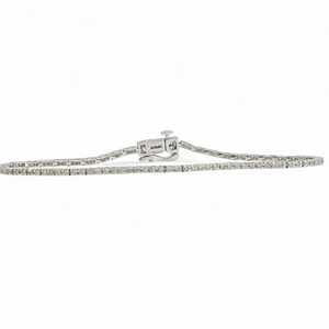 WHITE GOLD NATURAL DIAMOND TENNIS BRACELET