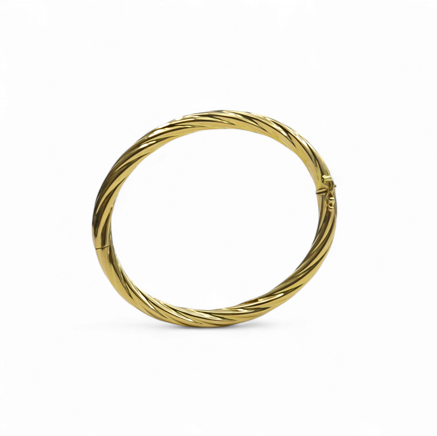 YELLOW GOLD ROPE BANGLE