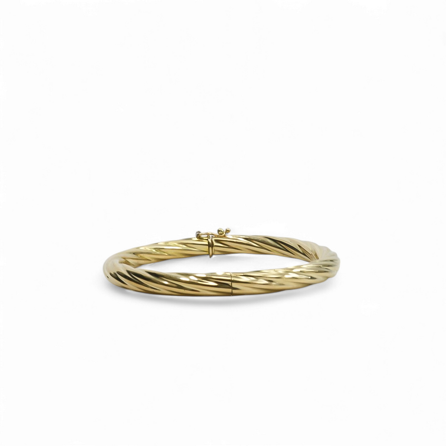 YELLOW GOLD ROPE BANGLE