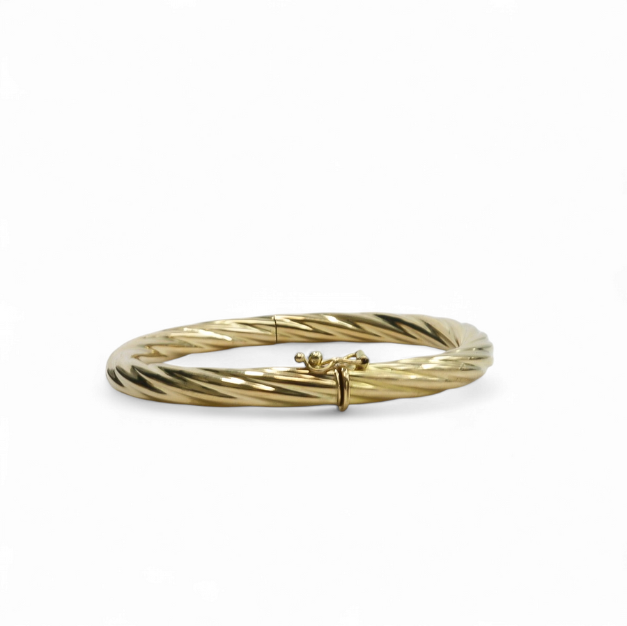 YELLOW GOLD ROPE BANGLE