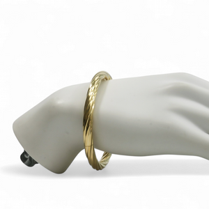 YELLOW GOLD ROPE BANGLE