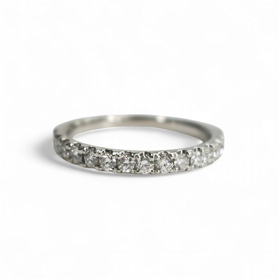 WHITE GOLD NATURAL DIAMOND WEDDING BAND