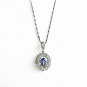 FRANCO NECKLACE WITH OVAL TANZANITE