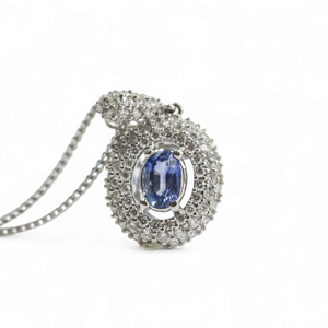 FRANCO NECKLACE WITH OVAL TANZANITE