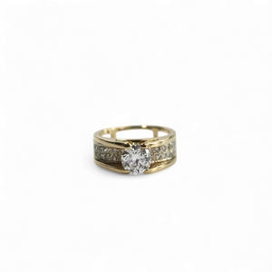 YELLOW GOLD 1.17CT NATURAL DIAMOND SOLITAIRE RING