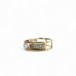 YELLOW GOLD 1.17CT NATURAL DIAMOND SOLITAIRE RING