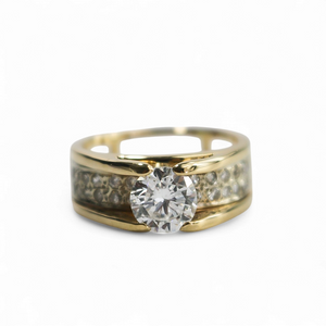 YELLOW GOLD 1.17CT NATURAL DIAMOND SOLITAIRE RING