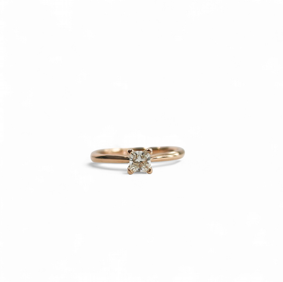 ROSE GOLD NATURAL DIAMOND ENGAGEMENT RING G.I.A. CERTIFIED