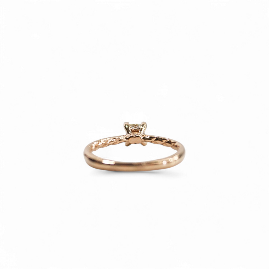 ROSE GOLD NATURAL DIAMOND ENGAGEMENT RING G.I.A. CERTIFIED