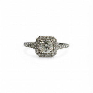 WHITE GOLD NATURAL DIAMOND ENGAGEMENT RING