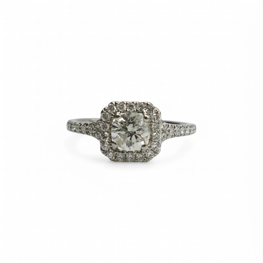 WHITE GOLD NATURAL DIAMOND ENGAGEMENT RING