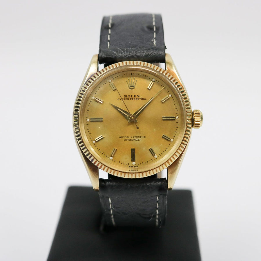 ROLEX OYSTER PERPETUAL 34MM  14KT YELLOW GOLD CASE