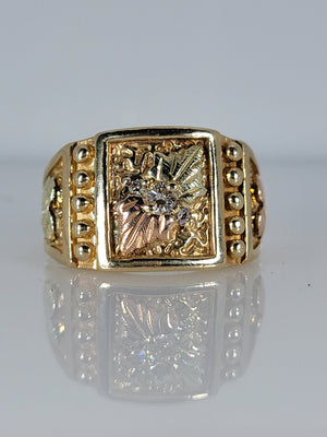 MEN'S BLACKHILL GOLD RING 10KT