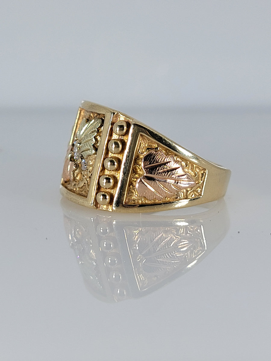 MEN'S BLACKHILL GOLD RING 10KT