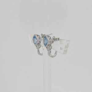 CUSHION CUT AQUAMARINE EARRINGS