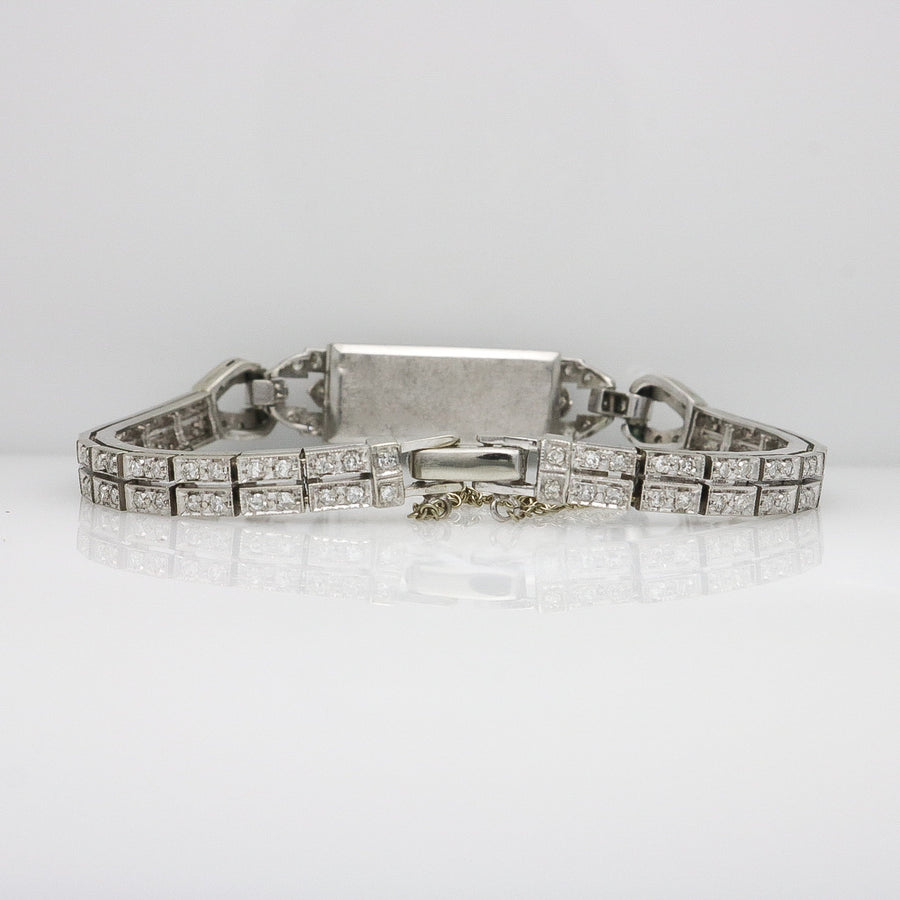 ART DECO DIAMOND BRACELET WATCH